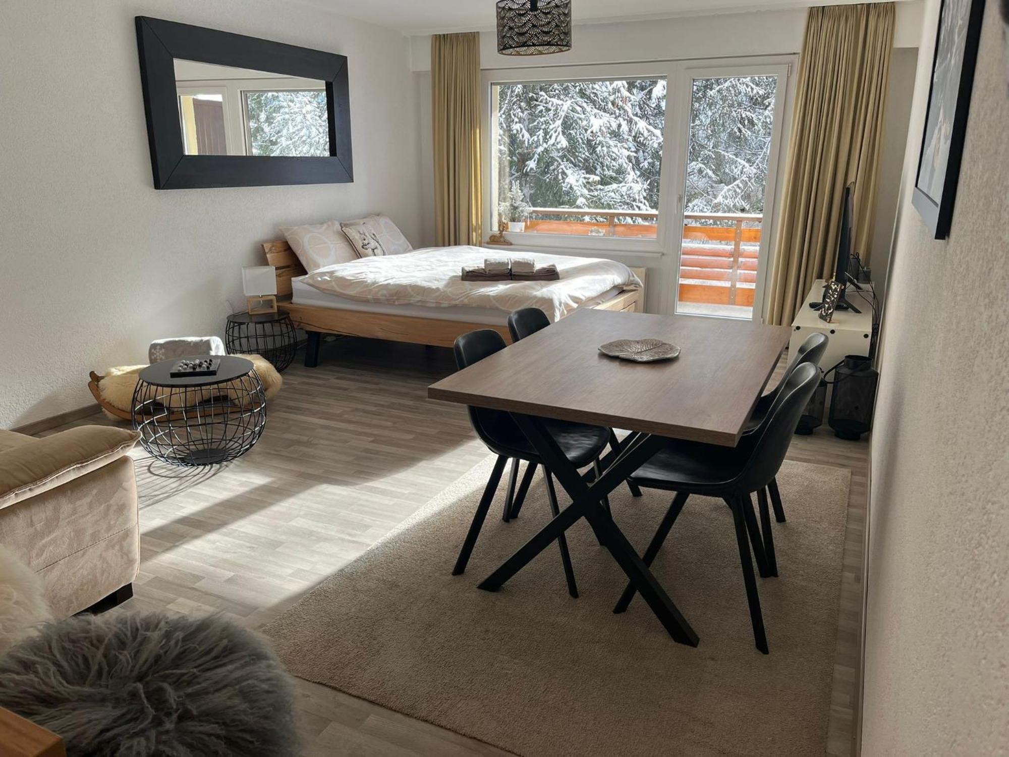 Grand Studio Au Centre De Crans Exteriör bild